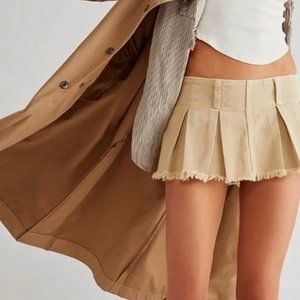 Free People Pleated Micro Mini Skort NWT